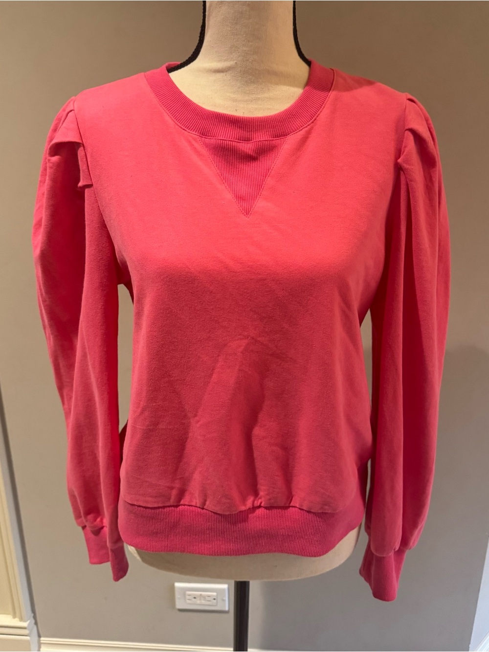 Sugarlips pink Puff-Sleeve Sweatshirt